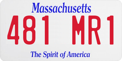 MA license plate 481MR1