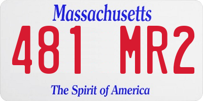 MA license plate 481MR2