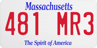 MA license plate 481MR3