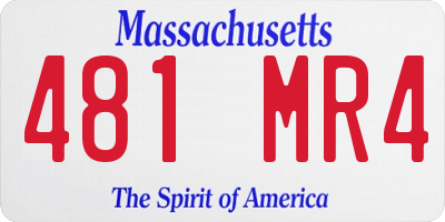 MA license plate 481MR4