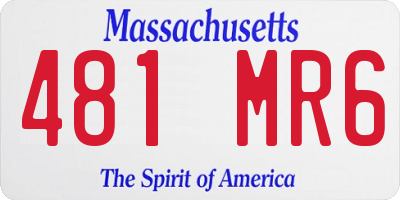 MA license plate 481MR6