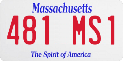 MA license plate 481MS1