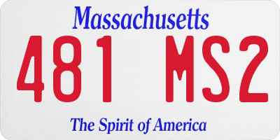 MA license plate 481MS2