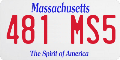 MA license plate 481MS5