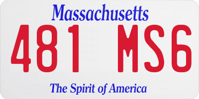 MA license plate 481MS6