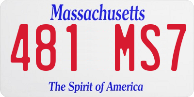 MA license plate 481MS7