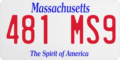 MA license plate 481MS9