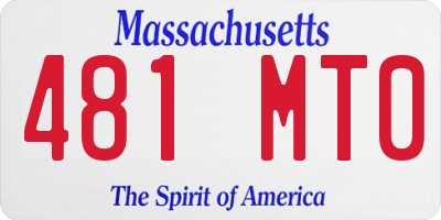 MA license plate 481MT0