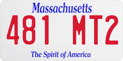 MA license plate 481MT2