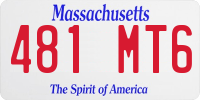 MA license plate 481MT6