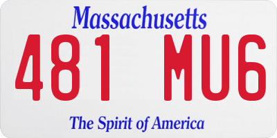 MA license plate 481MU6