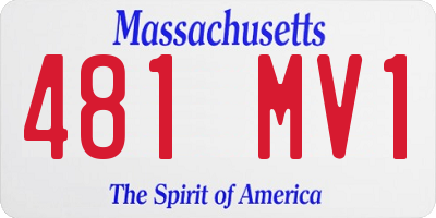 MA license plate 481MV1