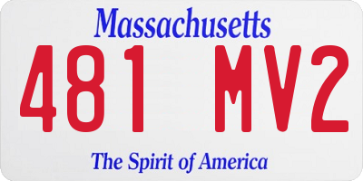 MA license plate 481MV2