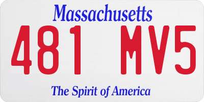 MA license plate 481MV5