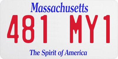 MA license plate 481MY1