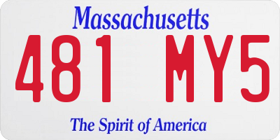 MA license plate 481MY5