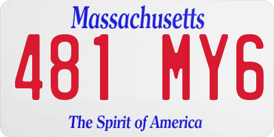 MA license plate 481MY6