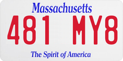 MA license plate 481MY8