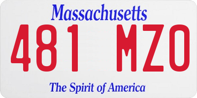 MA license plate 481MZ0
