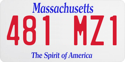 MA license plate 481MZ1