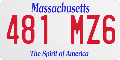 MA license plate 481MZ6