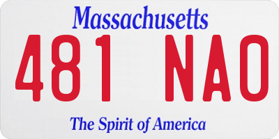 MA license plate 481NA0