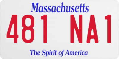 MA license plate 481NA1