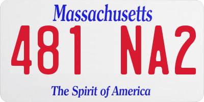 MA license plate 481NA2