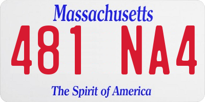 MA license plate 481NA4