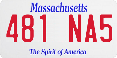 MA license plate 481NA5