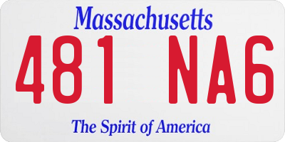 MA license plate 481NA6