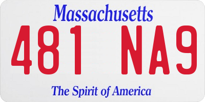 MA license plate 481NA9