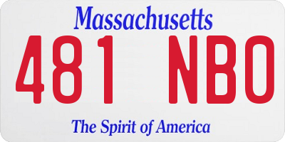 MA license plate 481NB0