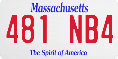 MA license plate 481NB4