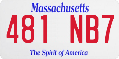 MA license plate 481NB7