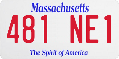 MA license plate 481NE1