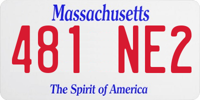 MA license plate 481NE2