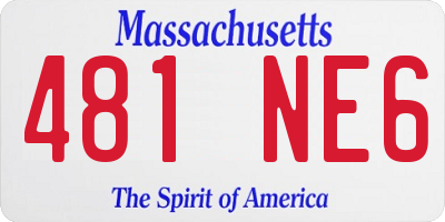 MA license plate 481NE6