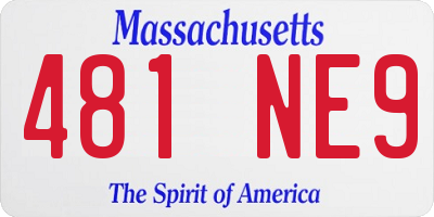 MA license plate 481NE9