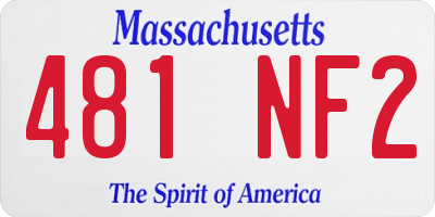 MA license plate 481NF2