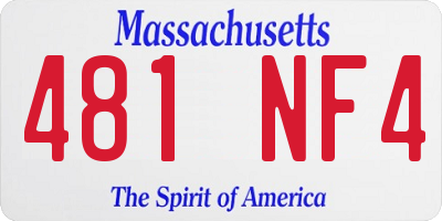 MA license plate 481NF4