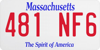 MA license plate 481NF6