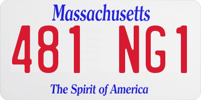 MA license plate 481NG1