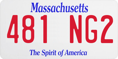 MA license plate 481NG2