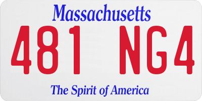 MA license plate 481NG4