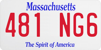 MA license plate 481NG6