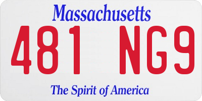 MA license plate 481NG9