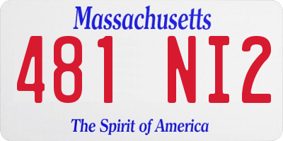 MA license plate 481NI2