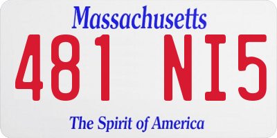 MA license plate 481NI5