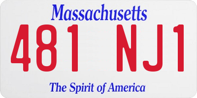MA license plate 481NJ1